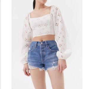 Levi’s high rise 501 original denim cutoff short